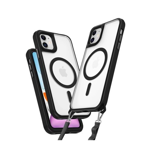 IPHONE 11 MAGSAFE UYUMLU ÖZEL BOYUN ASKI İPİ APARATLI SKY-101 TELEFON KILIF