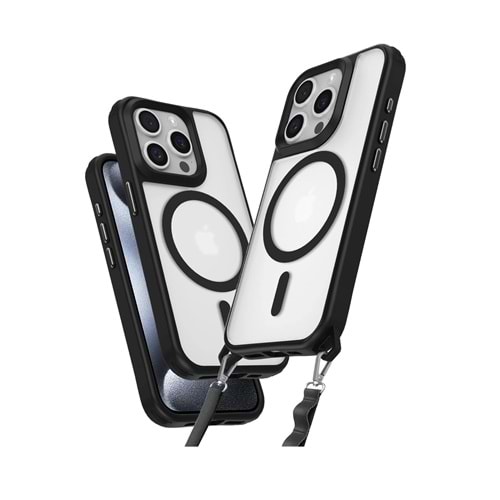IPHONE 14 PRO MAX MAGSAFE UYUMLU ÖZEL BOYUN ASKI İPİ APARATLI SKY-101 TELEFON KILIF