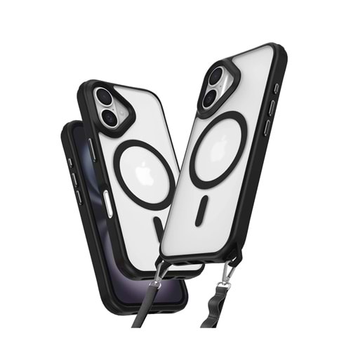 IPHONE 16 MAGSAFE UYUMLU ÖZEL BOYUN ASKI İPİ APARATLI SKY-101 TELEFON KILIF