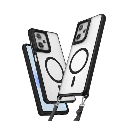 XİAOMİ REDMİ NOTE 12 PRO MAGSAFE UYUMLU ÖZEL BOYUN ASKI İPİ APARATLI SKY-101 TELEFON KILIF