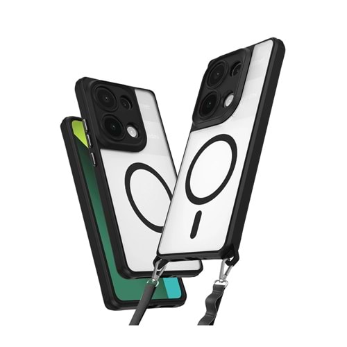 XİAOMİ REDMİ NOTE 13 PRO 4G MAGSAFE UYUMLU ÖZEL BOYUN ASKI İPİ APARATLI SKY-101 TELEFON KILIF