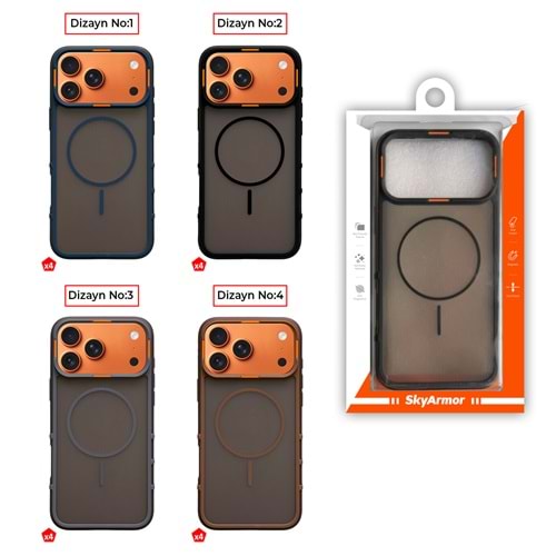 IPHONE 17 PRO MAX SKY-113 MAGSAFE UYUMLU MAT SİLİKON KILIF