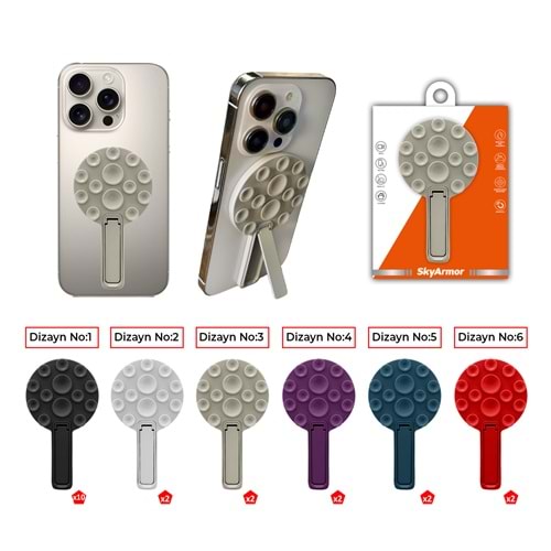 SKY-161 STANDLI SİLİKON VANTUZ TUTUCU /20