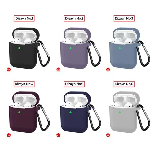 SOO-150 AİRPODS 1.NESİL / AİRPODS 2.NESİL ASKILI RENKLİ KILIF /20