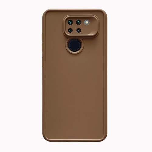 XİAOMİ REDMİ NOTE 9 RENK ATMAYAN KEEP SİLİKON KILIF - KAHVERENGİ
