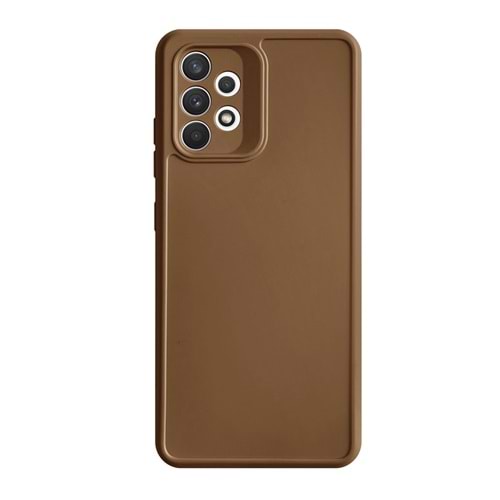 SAMSUNG A13 4G RENK ATMAYAN KEEP SİLİKON KILIF - KAHVERENGİ