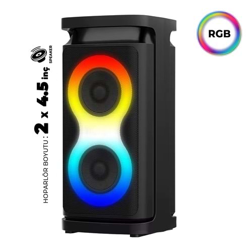 SZ-2401 2 X 4.5 İNÇ PARTYBOX KAREOKE BLUETOOTH SPEAKER