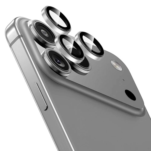 IPHONE 17 PRO / IPHONE 17 PRO MAX SAFİR LENS KORUMA - SİLVER