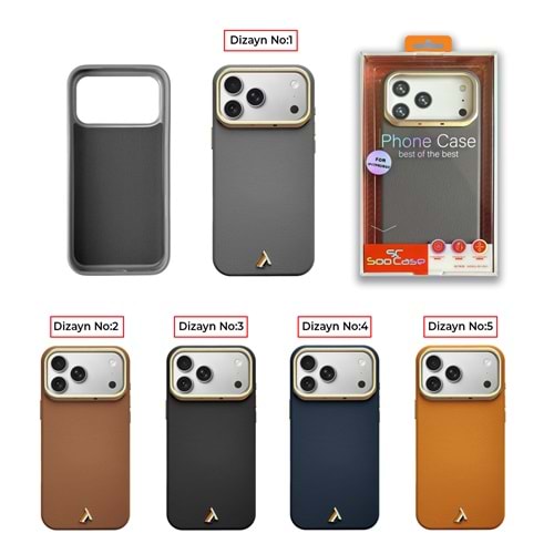 İPHONE 16 MAGSAFE UYUMLU DERİ GÖRÜNÜMLÜ PREMİUM SOO-804 SİLİKON TELEFON KILIF - LACIVERT