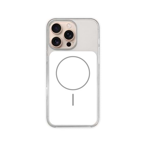 İPHONE 16 PRO MAGSAFE UYUMLU PREMİUM OVER SİLİKON TELEFON KILIF - BEYAZ