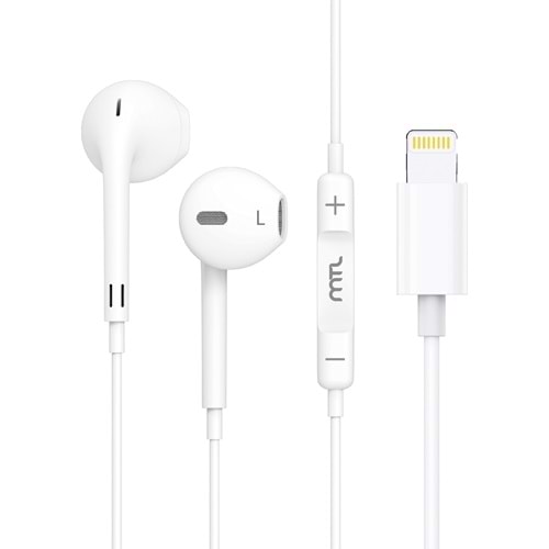MT288 LİGHTNİNG STEREO KABLOLU KULAKLIK BEYAZ