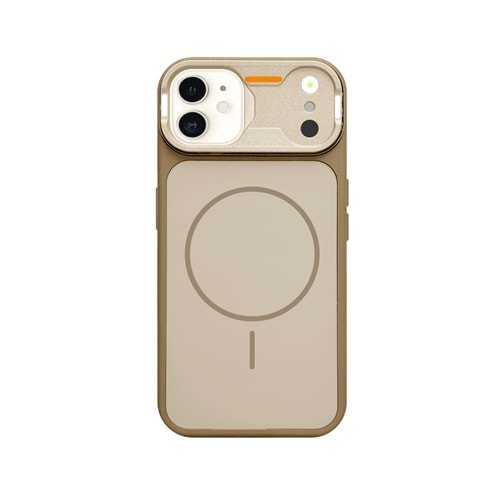 IPHONE 12 / IP 12 PRO MAGSAFE UYUMLU DÖNÜŞÜM SPİN SİLİKON KILIF - ÇÖL TİTANYUMU