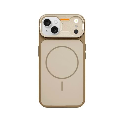 IPHONE 13/ IPHONE 14/ IPHONE 16E MAGSAFE UYUMLU DÖNÜŞÜM SPİN SİLİKON KILIF - ÇÖL TİTANYUMU
