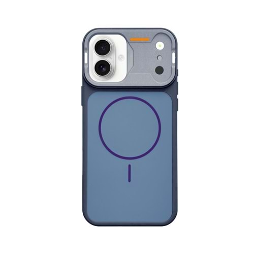 IPHONE 17 MAGSAFE UYUMLU DÖNÜŞÜM SPİN SİLİKON KILIF - LACIVERT