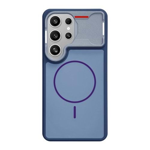 SAMSUNG S26 ULTRA MAGSAFE UYUMLU DÖNÜŞÜM SPİN SİLİKON KILIF - LACIVERT