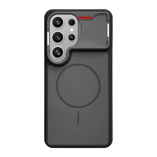 SAMSUNG S26 ULTRA MAGSAFE UYUMLU DÖNÜŞÜM SPİN SİLİKON KILIF - SİYAH