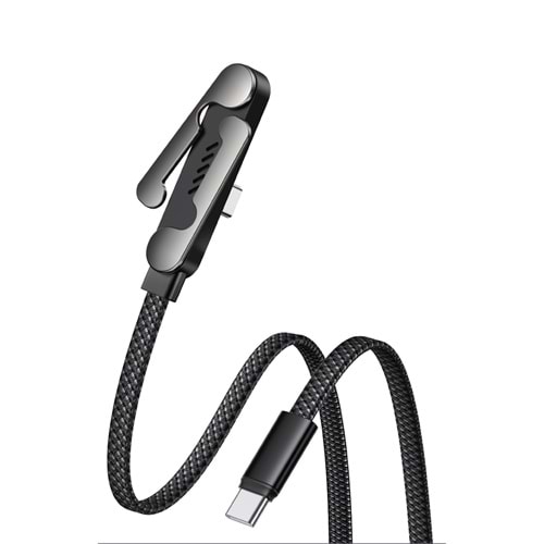 MT2534 TYPE-C TO TYPE-C 240W SÜPER HIZLI KATLANABİLİR STANDLI ŞARJ VE DATA KABLO 10/200