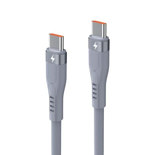 MT2354 60W TYPE-C TO TYPE-C 65W EXTRA YUMŞAK TURBO ŞARJ VE DATA KABLO 10/200
