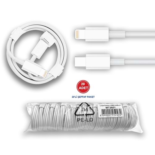 MT2601-A 27W TYPE-C TO LİGHTNİNG PD ŞARJ DATA KABLO