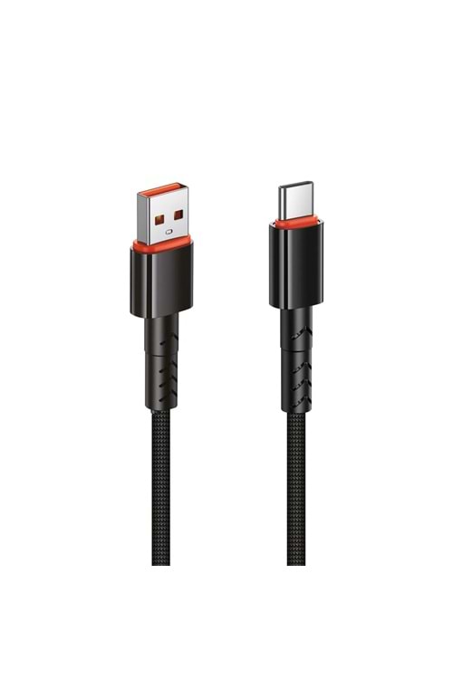 MT2015 3.4A TYPE-C USB ŞARJ DATA KABLO 30/300 - SİYAH