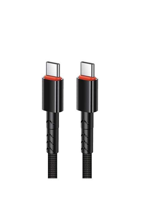 MT2117 60W TYPE C TO TYPE-C PD ŞARJ DATA KABLO 10/200 - SİYAH