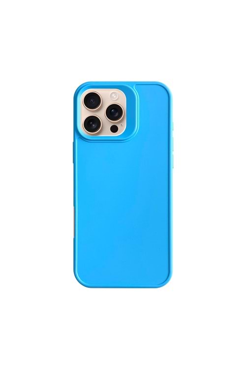 IPHONE 16 PRO MAX RENK ATMAYAN KEEP SİLİKON KILIF - MAVI