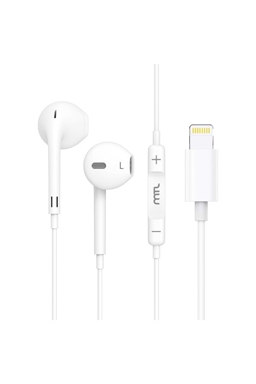 MT288 LİGHTNİNG STEREO KABLOLU KULAKLIK 30/300 BEYAZ