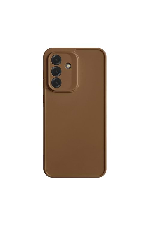 SAMSUNG A37 RENK ATMAYAN KEEP SİLİKON KILIF - KAHVERENGİ