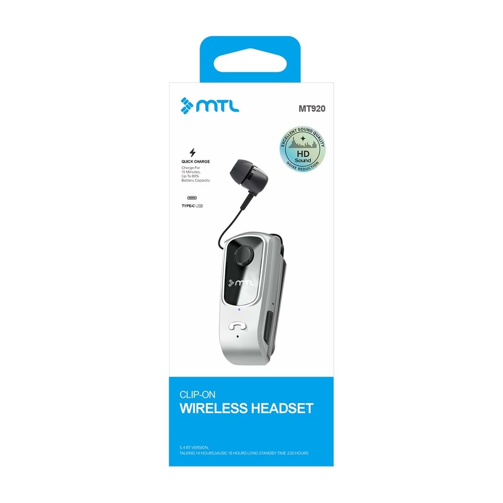 MT920 MAKARALI BLUETOOTH KULAKLIK /10/100