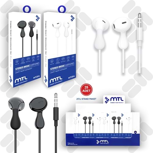 MT204 3.5MM STEREO KABLOLU KULAKLIK /25/400