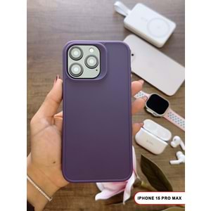 IPHONE 15 PRO MAX RENK ATMAYAN KEEP SİLİKON KILIF - MOR