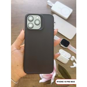 IPHONE 15 PRO MAX RENK ATMAYAN KEEP SİLİKON KILIF - SIYAH