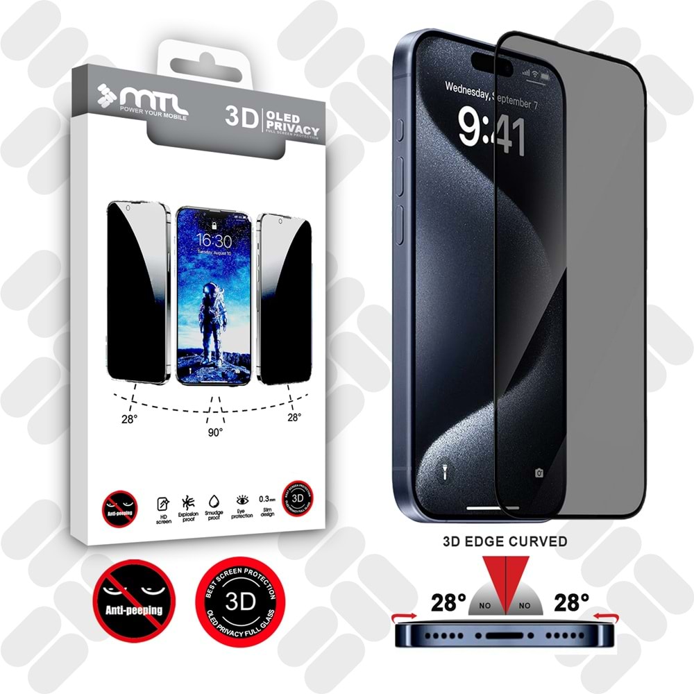 IPHONE 15 PRO MTL OLED FULL HAYALET EKRAN KORUYUCU