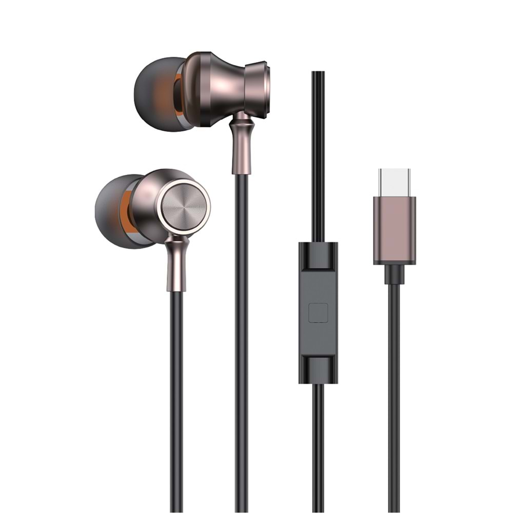 MT297 TYPE-C STEREO KABLOLU KULAKLIK 10/200 - SİYAH