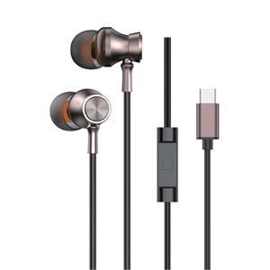 MT297 TYPE-C STEREO KABLOLU KULAKLIK 10/200 - SİYAH