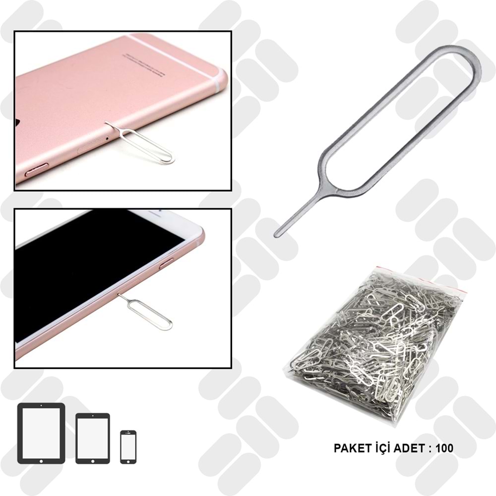 SİM KART İĞNESİ 100 ADET PAKETLİ