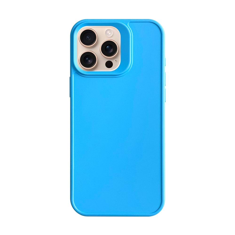 IPHONE 14 PRO MAX RENK ATMAYAN KEEP SİLİKON KILIF - MAVI