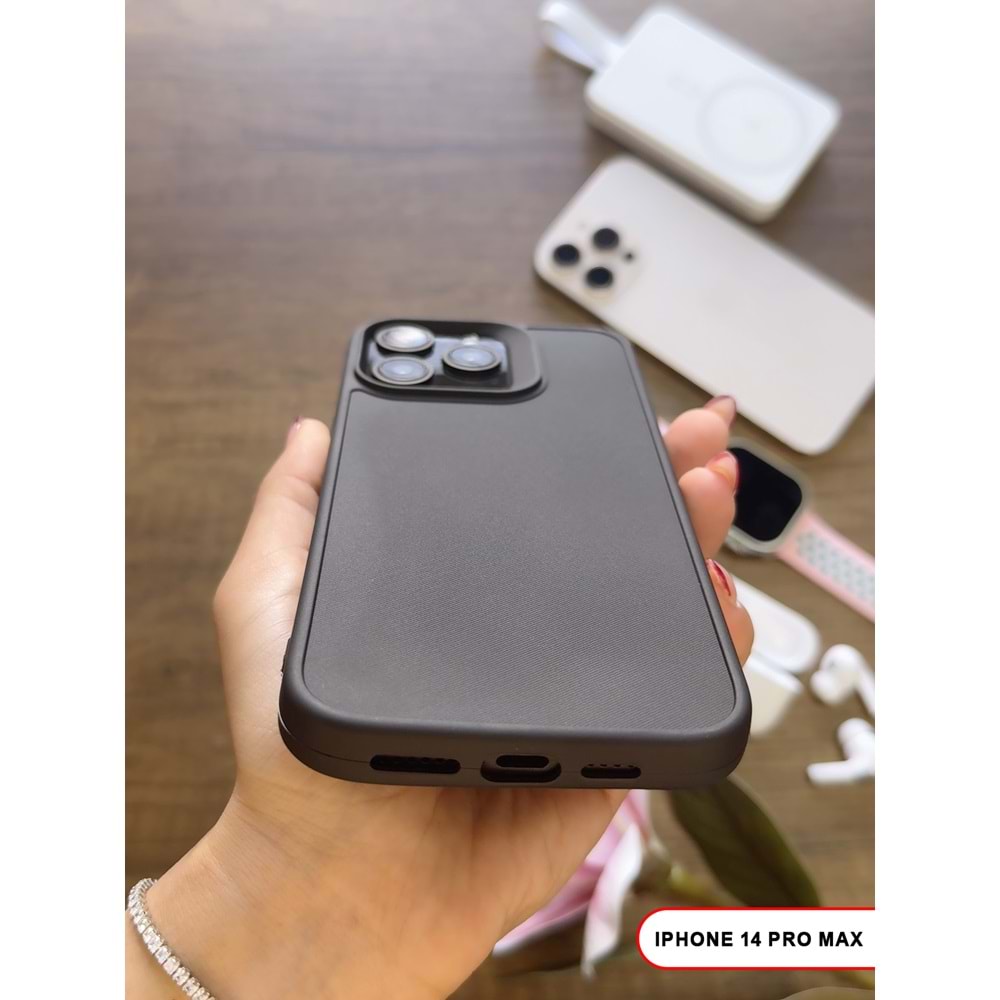 IPHONE 14 PRO MAX RENK ATMAYAN KEEP SİLİKON KILIF - SIYAH