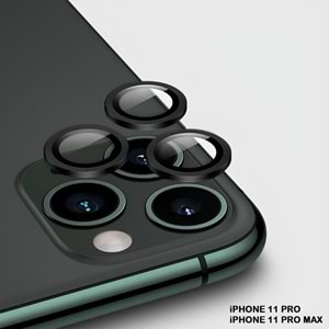 IPHONE 11 PRO / IPHONE 11 PRO MAX SAFİR LENS KORUMA - BLACK