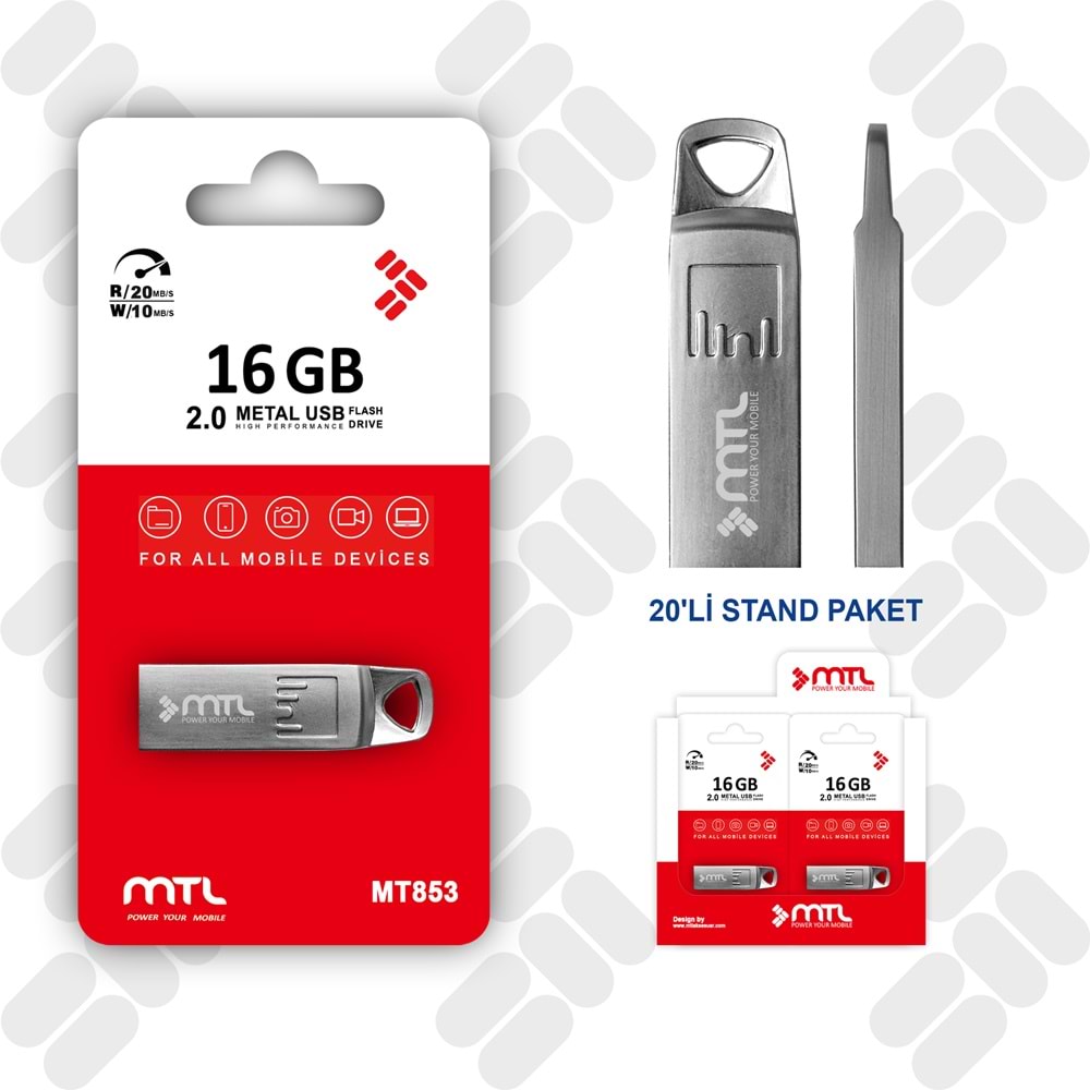 MT853 16 GB 2.0 METAL USB FLASH BELLEK /20