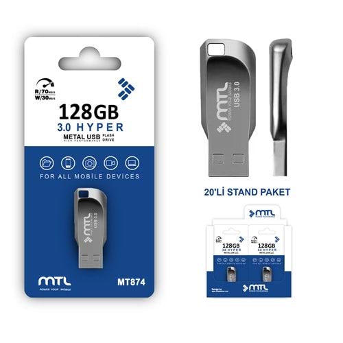 MT874 128 GB 3.0 HYPER METAL USB FLASH BELLEK /20
