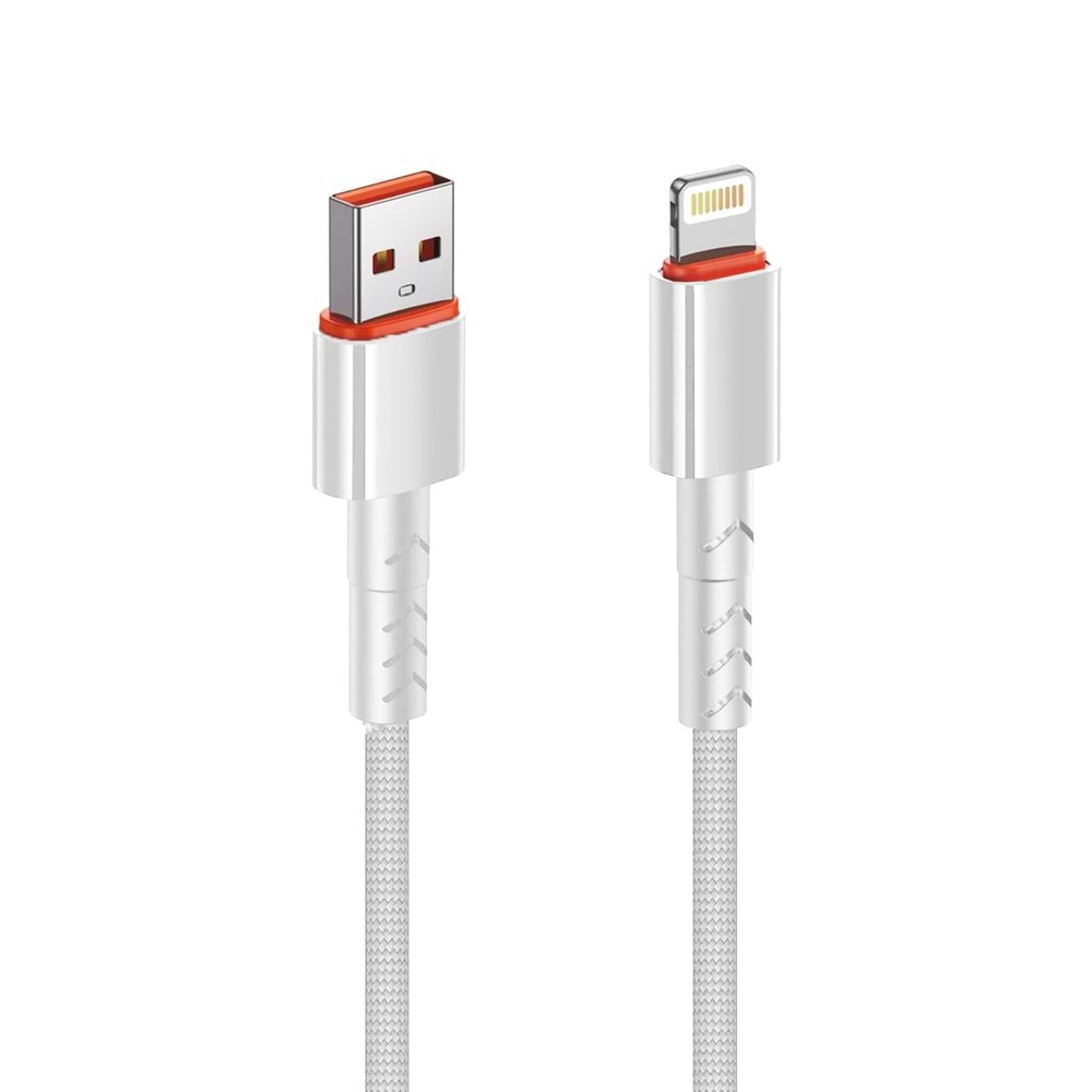 MT2016 3.4A LİGHTNİNG USB ŞARJ DATA KABLO 30/300 - BEYAZ