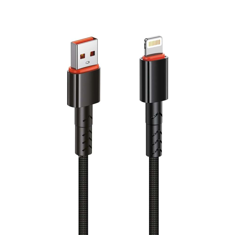 MT2016 3.4A LİGHTNİNG USB ŞARJ DATA KABLO 30/300 - SİYAH
