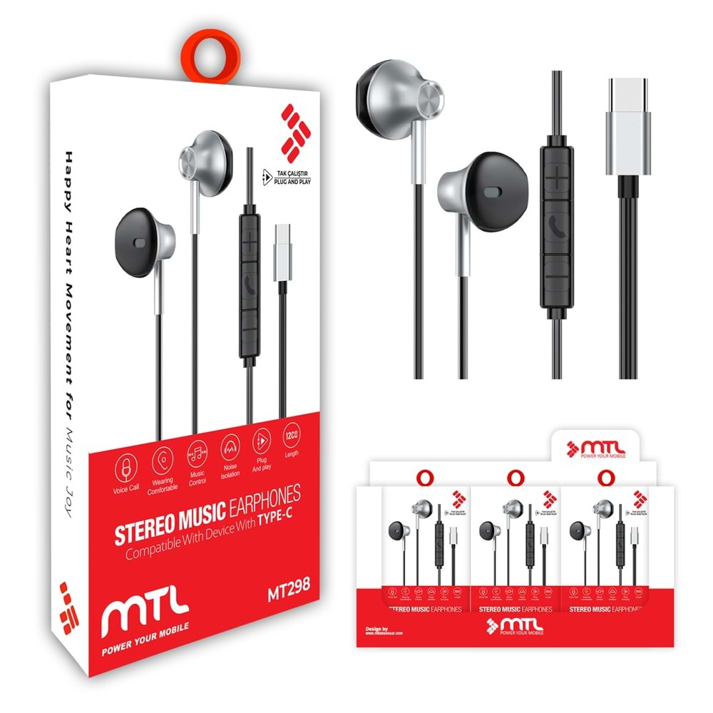 MT298 TYPE-C STEREO KABLOLU KULAKLIK /10/200