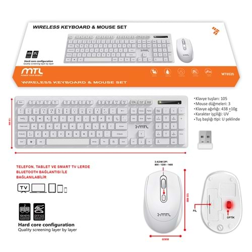MT8520 WİRELESS KLAVYE & MOUSE SET /22