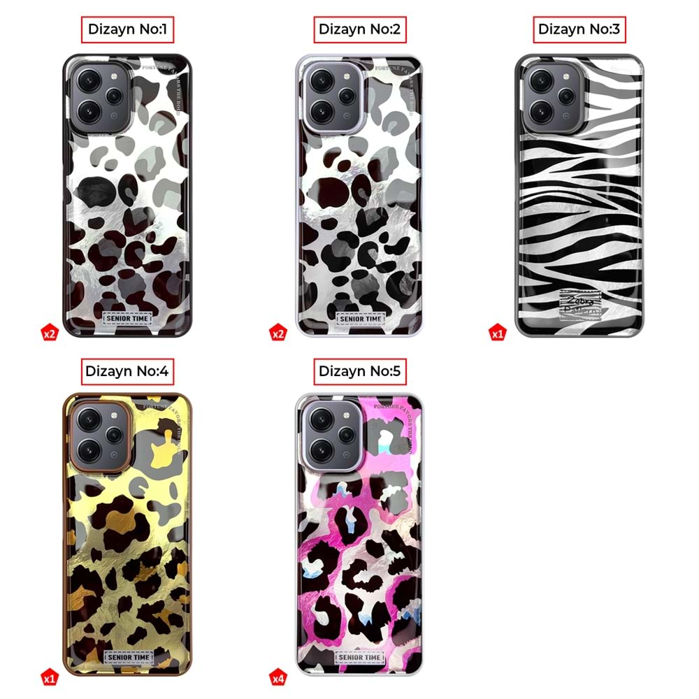 XİAOMİ REDMİ 12 LEOPAR DESENLİ LEO SİLİKON KILIF