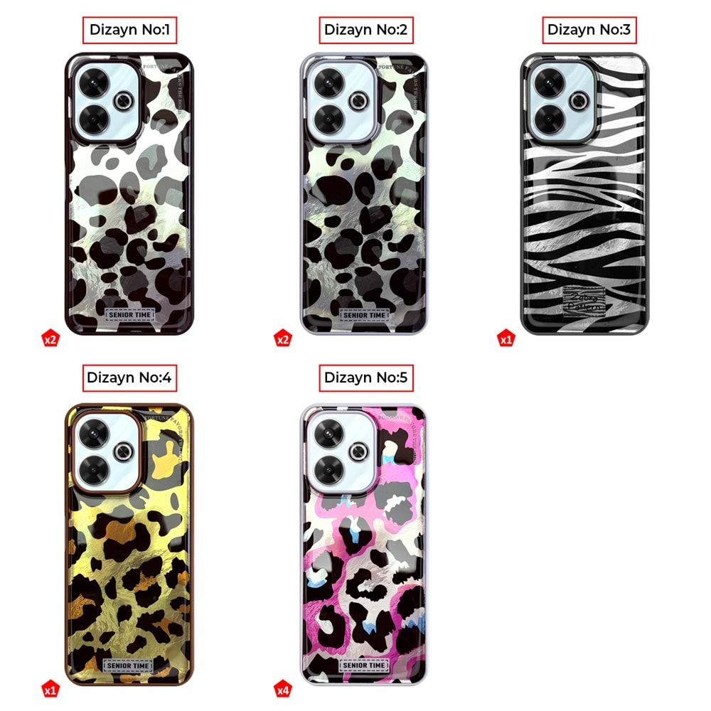 XİAOMİ REDMİ 13 LEOPAR DESENLİ LEO SİLİKON KILIF