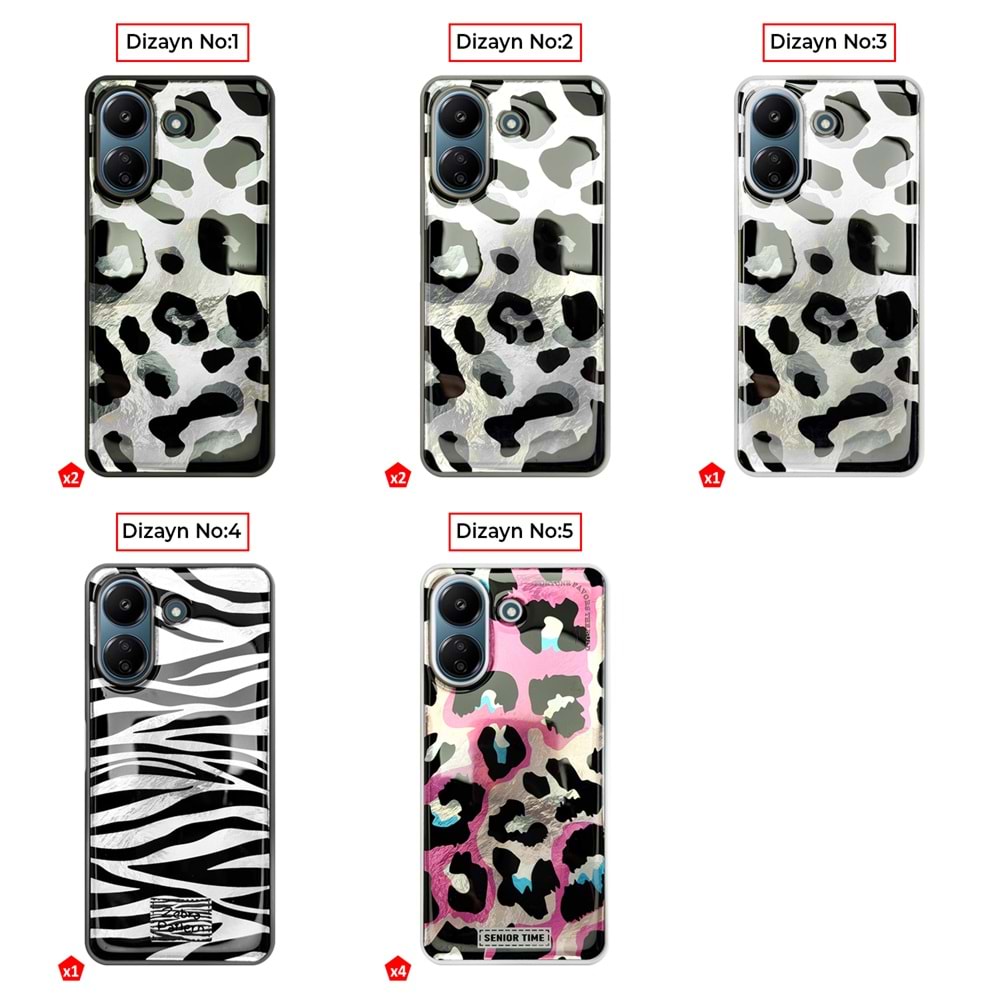 XİAOMİ REDMİ 13C LEOPAR DESENLİ LEO SİLİKON KILIF