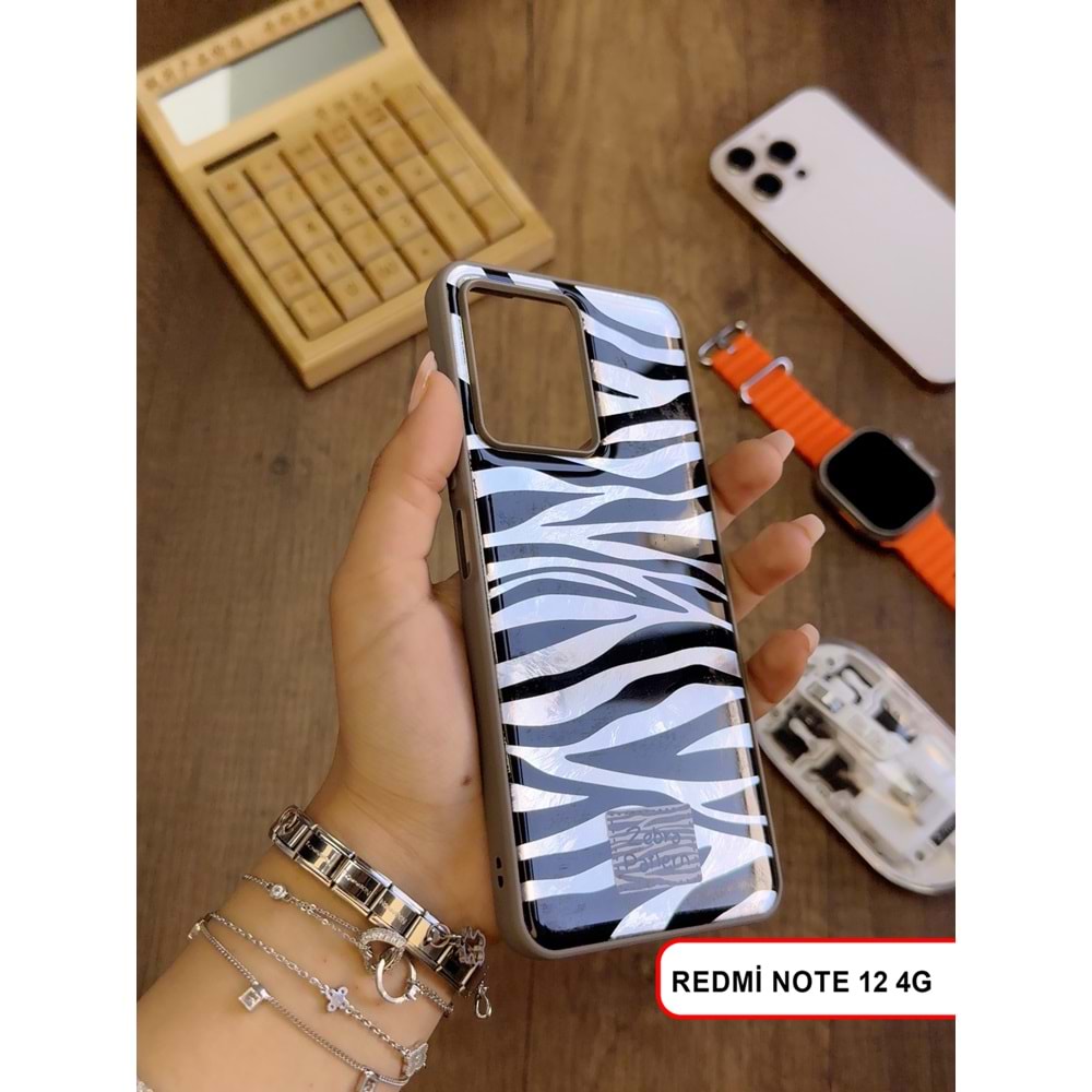 XİAOMİ REDMİ NOTE 12 4G LEOPAR DESENLİ LEO SİLİKON KILIF