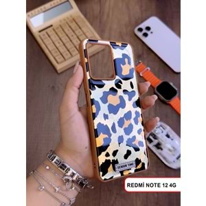 XİAOMİ REDMİ NOTE 12 4G LEOPAR DESENLİ LEO SİLİKON KILIF